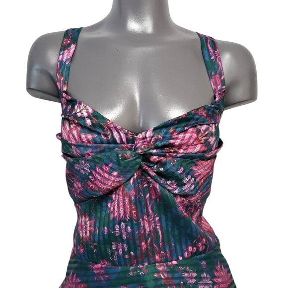 MARCHESA NOTTE Floral Tiered Fit & Flare Dress - Picture 4 of 14